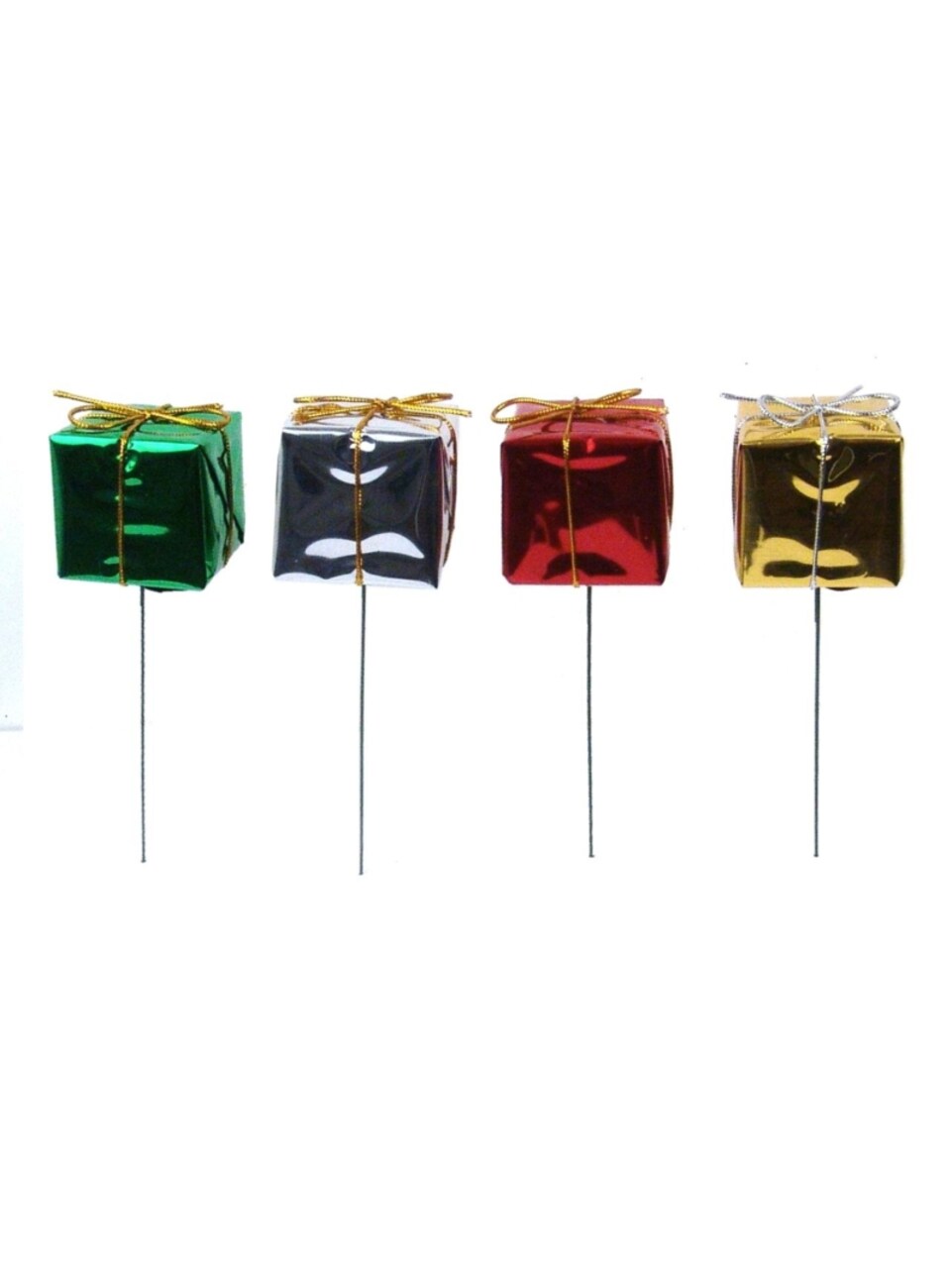 2" Gift Box Assorted Colors - Set of 3, Colorful Christmas Holiday Accents, Perfect for Gift Wrapping & Decorations - Ideal for Home, Office - 2024 Christmas Collection, Floral Home by Artificial Flowers